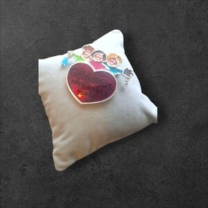 TC Heart Brooch "Grandkids Keep Hearts Young" Message Pin